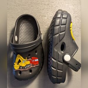 Kids Clogs with Construction Vehicle Design